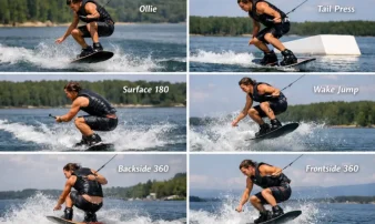 Базовые трюки в вейкбординге 2026: от ollie до первых вращений.